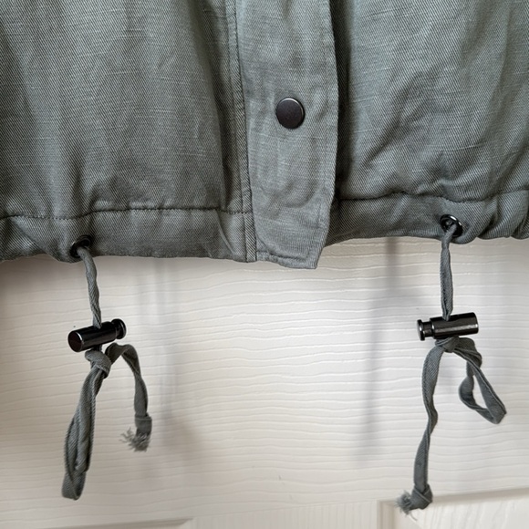 ASO Rails Collin’s Utility Sage Green Jacket Lyocell-Linen Blend Small - Picture 10 of 14